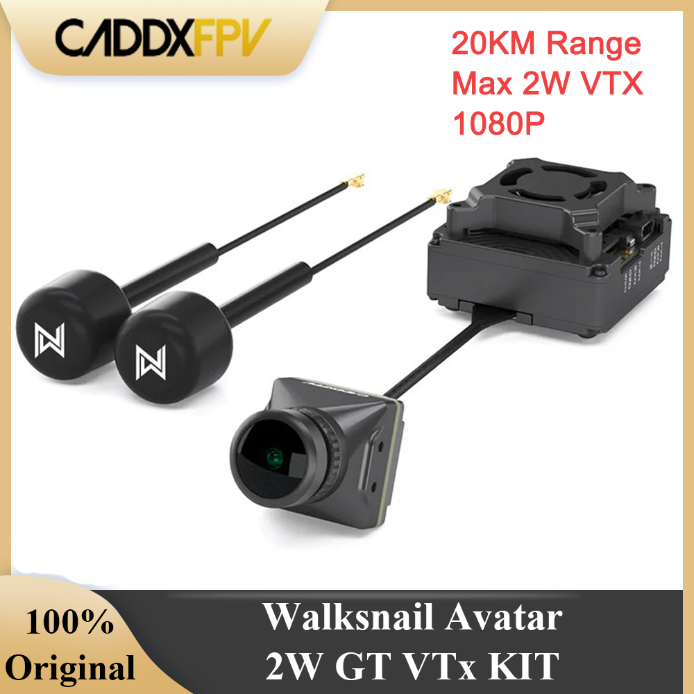 Walksnail Avatar Gt Kit 2W Vtx - Walksnail-アバターhd proカメラ,fpv伝送カメラ,gtxキット,1080p,160 fovジャイロ5.8g 2w,2w